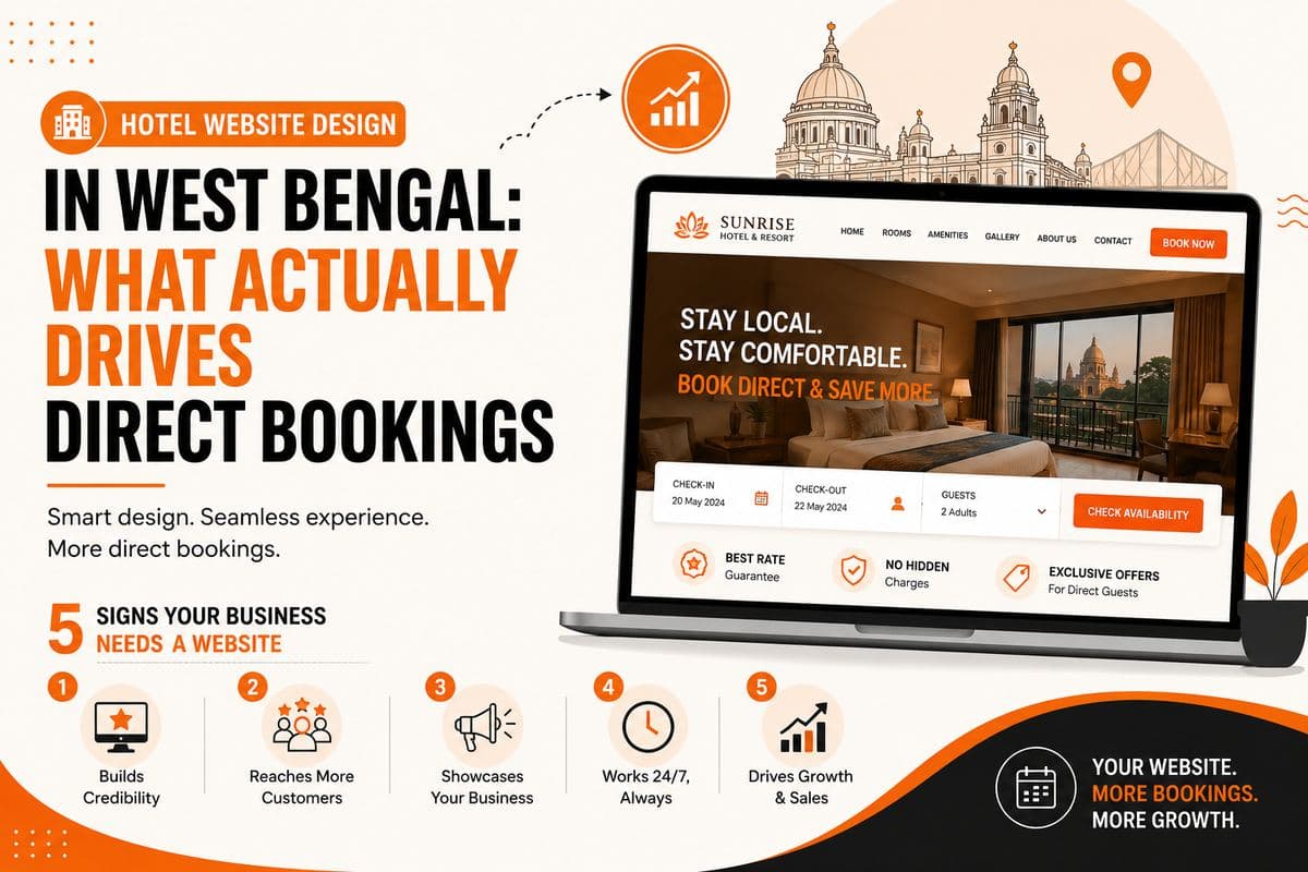 Hotel Website Design in West Bengal: What Actually Drives Direct Bookings